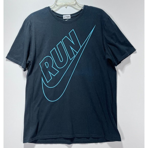 Nike Other - Nike Run Adult T-Shirt Size L Black Athletic Cut Logo Running Workout Sporty